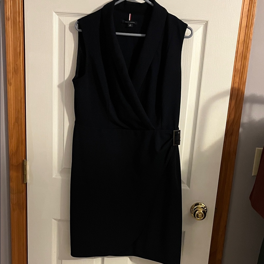 Tommy Hilfiger Navy Blue Wrap Mini Dress